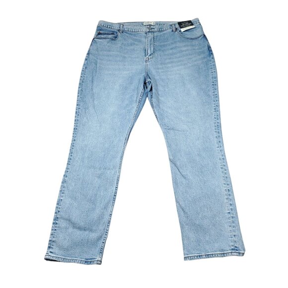 Abercrombie Curve Love 90s Slim Straight Ultra High Rise Jeans Blue Size 20 35 - Picture 1 of 7